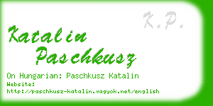 katalin paschkusz business card